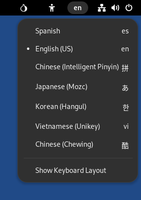 Keyboard Menu